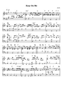 nuty na pianino do utworu easy on me