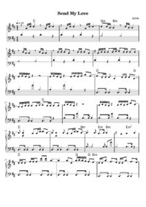 nuty na pianino do utworu send my love