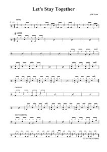 nuty na perkusję do utworu let's stay together