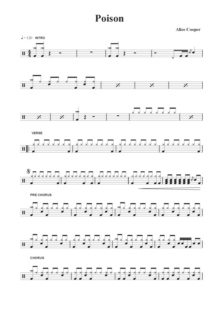 poison nuty na perkusję