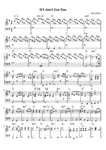 if i ain't got you nuty na pianino