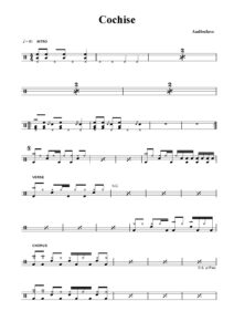 nuty na perkusję do utworu cochise