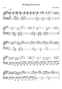 nuty na pianino do utworu waiting for love