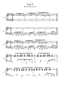 nuty na pianino do utworu beverly hills cop