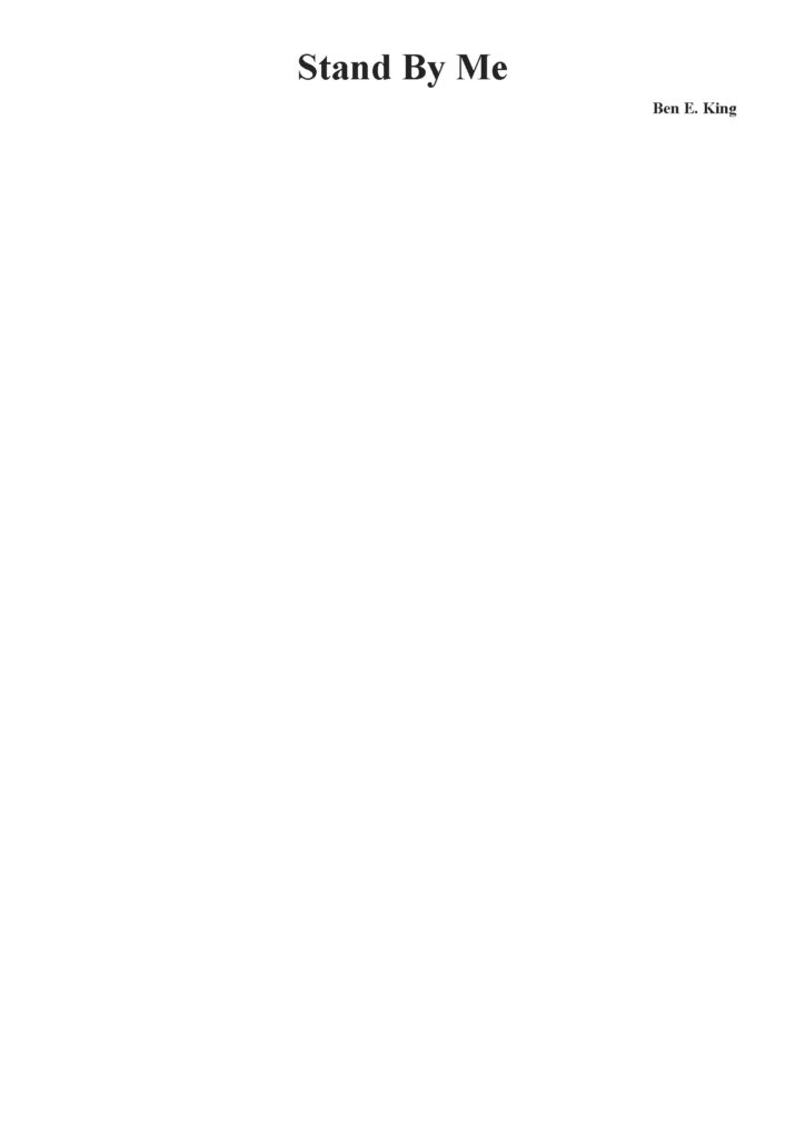 partytura z głosami do utworu stand by me