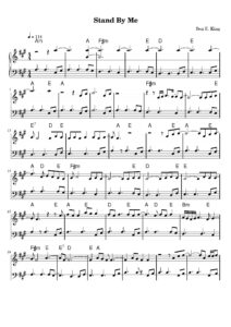 nuty na pianino do utworu stand by me