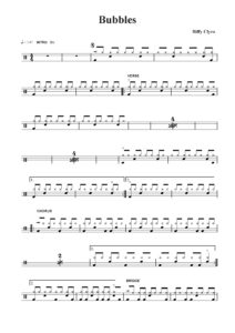 nuty na perkusję do utworu bubbles