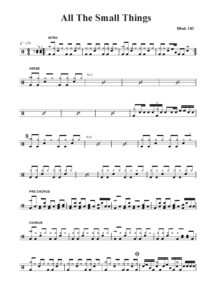 nuty na perkusję do utworu all the small things