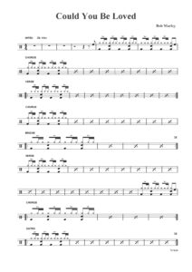 could you be loved nuty na perkusję