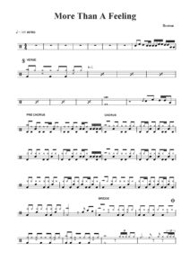 nuty na perkusję do utworu more than a feeling