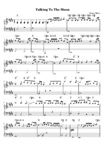 nuty na pianino do utworu talking to the moon