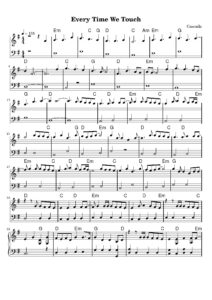 nuty na pianino do utworu every time we touch