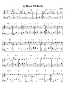 nuty na pianino do utworu my heart will go on