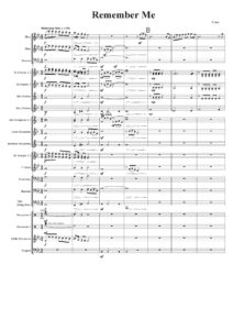 partytura z&nbsp;głosami do&nbsp;utworu remember me