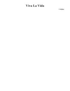 partytura z&nbsp;głosami do&nbsp;utworu viva la vida
