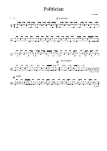 nuty na perkusję do utworu politician