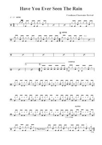 nuty na perkusję do utworu have you ever seen the rain