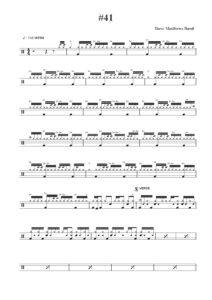 nuty na perkusję do utworu #41