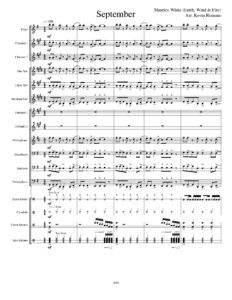 partytura z głosami do utworu september