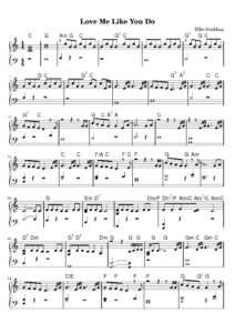 nuty na pianino do utworu love me like you
