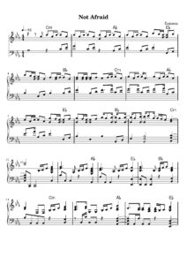 nuty na pianino do utworu not afraid