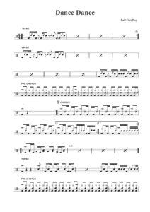 dance dance drum sheet music