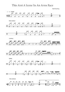 nuty na perkusję do utworu this ain't a scene it's an arms race