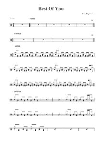 nuty na perkusję do utworu best of you