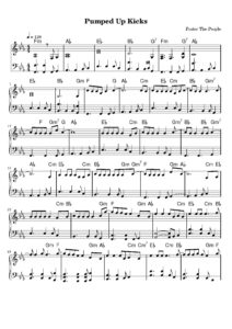 nuty na pianino do utworu pumped up kicks