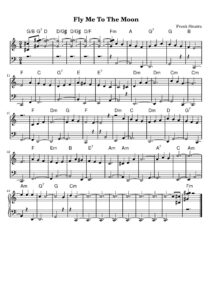 nuty na pianino do utworu fly me to the moon