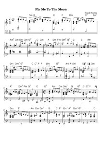 nuty na pianino do utworu fly me to the moon