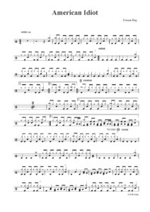 nuty na perkusję do utworu american idiot