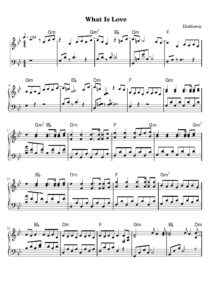 nuty na pianino do utworu what is love