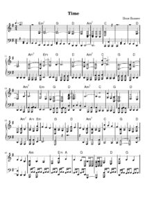 nuty na pianino do utworu time