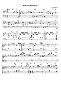 nuty na pianino do utoworu you're beautiful