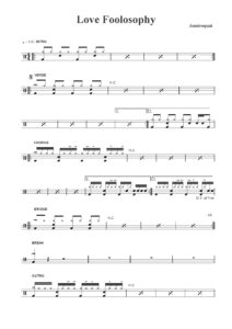 nuty na perkusję love foolosophy