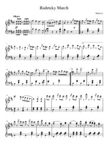 nuty na pianino do utworu radetzky march