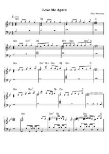 nuty na pianino do utworu love me again