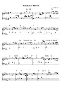 nuty na pianino do utworu raise me up