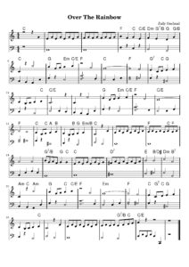 nuty na pianino do utworu over the rainbow