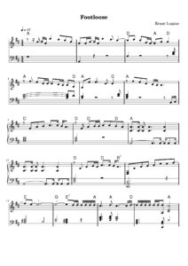 nuty na pianino do utworu footloose