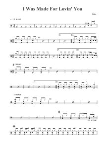 i was made for lovin' you drum sheet music