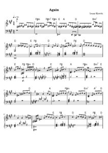 nuty na pianino do utworu again
