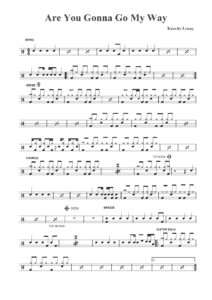 nuty na perkusję do utworu are you gonna go my way