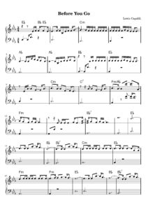 nuty na perkusję do utworu before you go