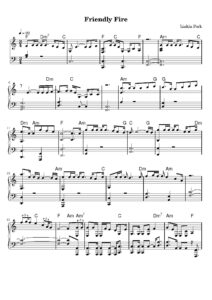 nuty na pianino do utworu friendly fire