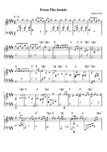 nuty na pianino from the inside