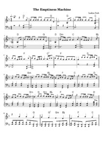 nuty na pianino do utworu the emptiness machine