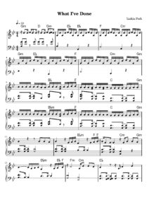 nuty na pianino to utworu what ive done