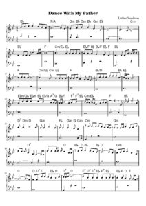 nuty na pianino do utworu dance with my father